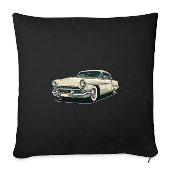 Oldtimer US Car - Classic Road Cruiser 50s - Sofa pillowcase 17,3'' x 17,3'' (45 x 45 cm) - black - Front