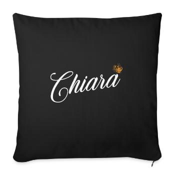 Chiara Name for Women Kids Toddlers - Chiara - Sofa pillowcase 17,3'' x 17,3'' (45 x 45 cm) - black - Front