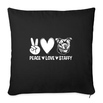 American Staffordshire Bull Terrier Staffy Dog - Sofa pillowcase 17,3'' x 17,3'' (45 x 45 cm) - black - Front