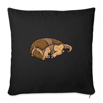 Cadeau de tatou drôle de dicton - Housse de coussin décorative 45 x 45 cm - noir - Devant