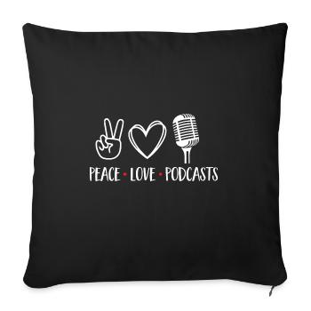 Podcaster Podcast - Sofa pillowcase 17,3'' x 17,3'' (45 x 45 cm) - black - Front