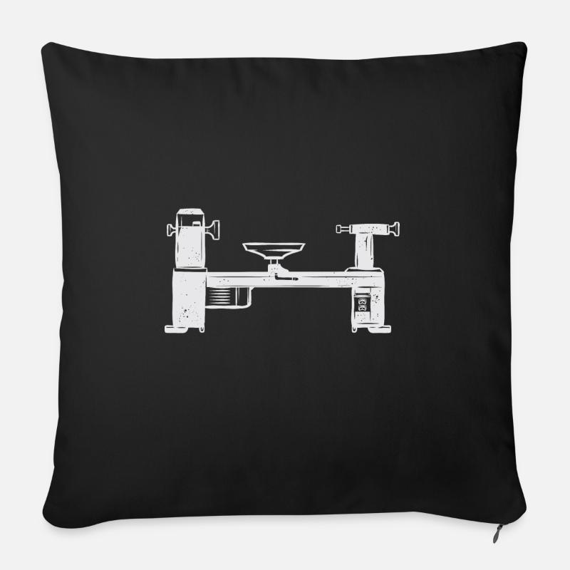 Turning Wood Lathe Lathe - Sofa pillowcase 17,3'' x 17,3'' (45 x 45 cm) - black