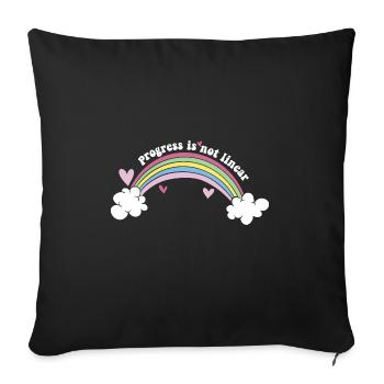 ABA Therapist Behavioral Therapy Progress Is Not - Sofa pillowcase 17,3'' x 17,3'' (45 x 45 cm) - black - Front