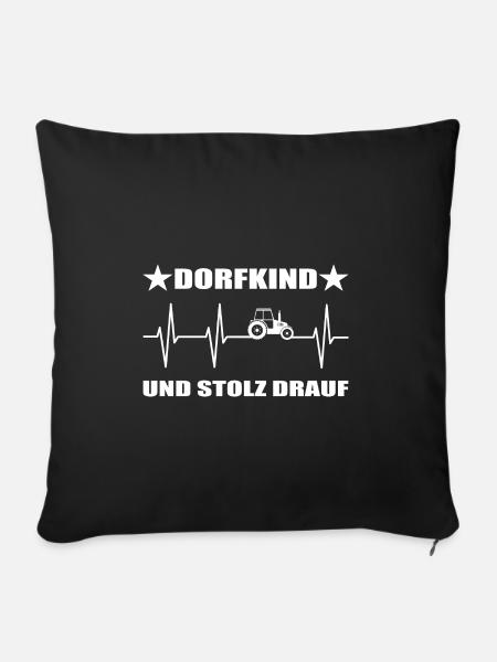 Dorfkind - Sofakissenbezug 45 x 45 cm - Schwarz