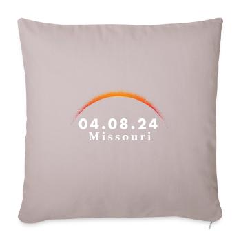 Trajectoire totale de l’éclipse solaire de la totalité Missouri - Housse de coussin décorative 45 x 45 cm - taupe clair - Devant