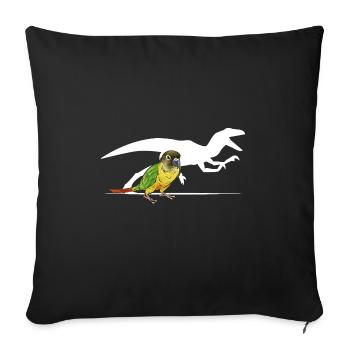 Molina Perruche Perroquet Perruche Oiseau Perruche - Housse de coussin décorative 45 x 45 cm - noir - Devant