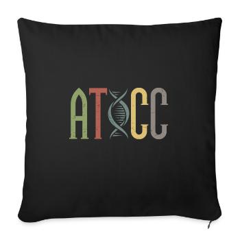 Aticc Genetics DNA String - Sofa pillowcase 17,3'' x 17,3'' (45 x 45 cm) - black - Front