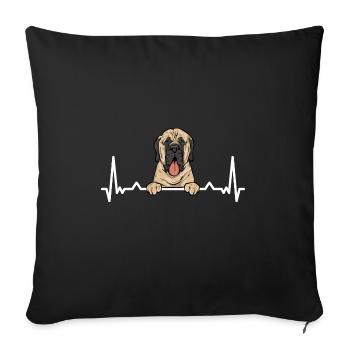 Mastiff Dog Old English Mastiff - Sofa pillowcase 17,3'' x 17,3'' (45 x 45 cm) - black - Front
