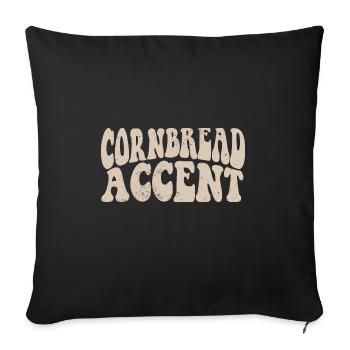 Cornbread Accent Southern Girls Funny Cowboy - Housse de coussin décorative 45 x 45 cm - noir - Devant