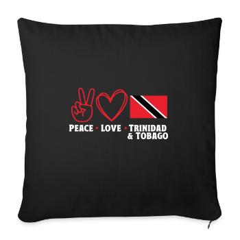 Drapeau de Trinité-et-Tobago - Housse de coussin décorative 45 x 45 cm - noir - Devant