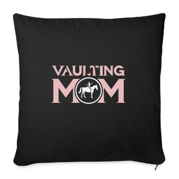 Loves Horse Vaulting Gift - Sofa pillowcase 17,3'' x 17,3'' (45 x 45 cm) - black - Front