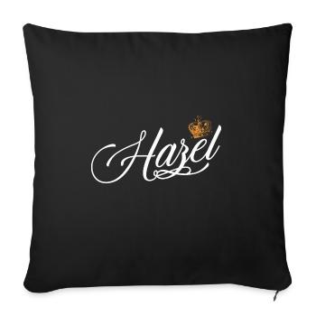 Hazel Nom personnalisé pour les femmes Enfants Tout-petits - Hazel - Housse de coussin décorative 45 x 45 cm - noir - Devant