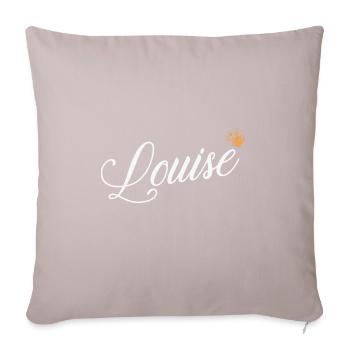 Louise Name for Women Kids Toddlers - Louise - Sofa pillowcase 17,3'' x 17,3'' (45 x 45 cm) - light taupe - Front