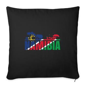 Namibia Afrika Shirt Geschenkidee - Sofakissenbezug 45 x 45 cm - Schwarz - Vorne