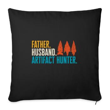 Arrowhead Hunting Arrowhead Collector - Sofa pillowcase 17,3'' x 17,3'' (45 x 45 cm) - black - Front