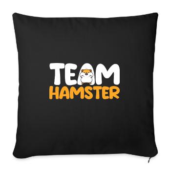 Nagetier Hamsterbesitzer Hamster - Sofakissenbezug 45 x 45 cm - Schwarz - Vorne