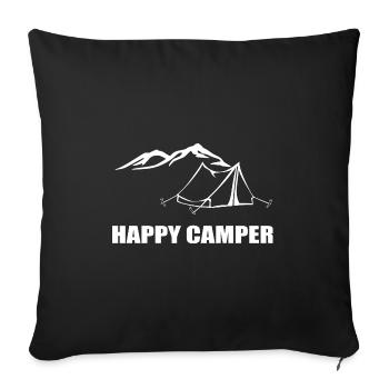 camping - Sofakissenbezug 45 x 45 cm - Schwarz - Vorne