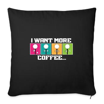 SLP Thérapeute Orthophoniste Je veux - Housse de coussin décorative 45 x 45 cm - noir - Devant