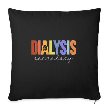 Dialysis Secretary Dialysis Specialist - Sofa pillowcase 17,3'' x 17,3'' (45 x 45 cm) - black - Front