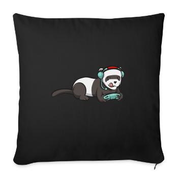 Ferret Owner Ferret - Sofa pillowcase 17,3'' x 17,3'' (45 x 45 cm) - black - Front