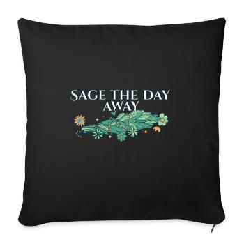 Sage The Day Away Smudge Sticks Healing Burning - Sofakissenbezug 45 x 45 cm - Schwarz - Vorne