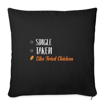 Glück Brathähnchen Foodaholic Fast Food Geschenke - Sofakissenbezug 45 x 45 cm - Schwarz - Vorne