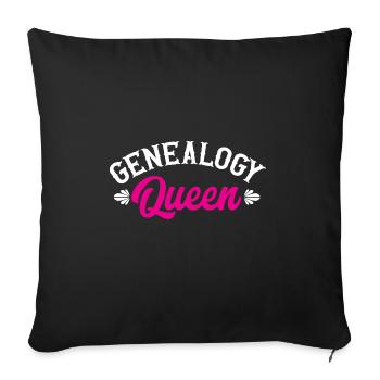Généalogie Généalogie Généalogiste - Housse de coussin décorative 45 x 45 cm - noir - Devant