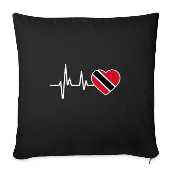 Drapeau de Trinité-et-Tobago - Housse de coussin décorative 45 x 45 cm - noir - Devant