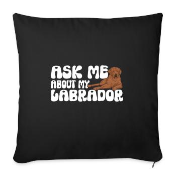 Foxred Labrador Fox Red Labrador Retriever - Sofa pillowcase 17,3'' x 17,3'' (45 x 45 cm) - black - Front