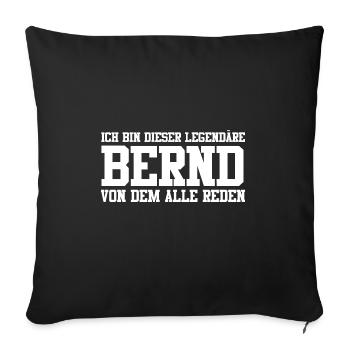Bernd Name Design - Sofakissenbezug 45 x 45 cm - Schwarz - Vorne