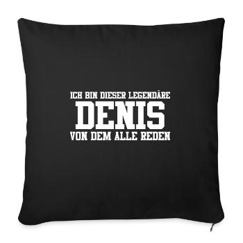 Denis Name Design - Sofakissenbezug 45 x 45 cm - Schwarz - Vorne