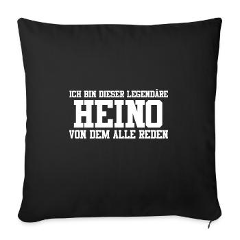 Heino Name Design - Sofakissenbezug 45 x 45 cm - Schwarz - Vorne