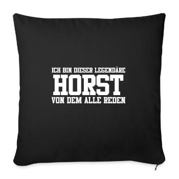 Horst Name Design - Sofakissenbezug 45 x 45 cm - Schwarz - Vorne