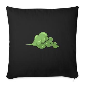 fart farting farting farting - Sofa pillowcase 17,3'' x 17,3'' (45 x 45 cm) - black - Front