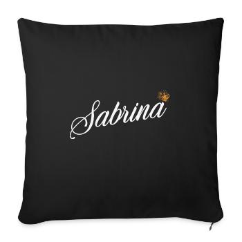 Sabrina Nom pour Femmes Enfants Tout-petits - Sabrina - Housse de coussin décorative 45 x 45 cm - noir - Devant