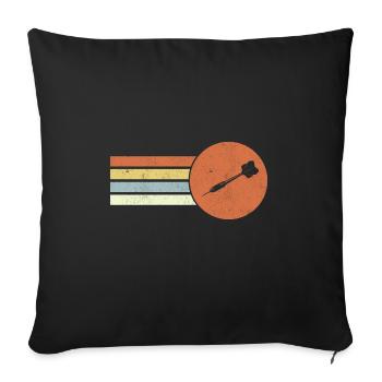 Retro Dart Vintage Dart Player Darts Tournament - Sofa pillowcase 17,3'' x 17,3'' (45 x 45 cm) - black - Front