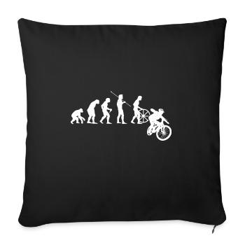 MTB Fahrrad & Bike Evolution - Sofakissenbezug 45 x 45 cm - Schwarz - Vorne