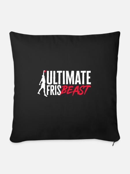 Ultimate Frisbee Wurfscheibe - Sofakissenbezug 45 x 45 cm - Schwarz
