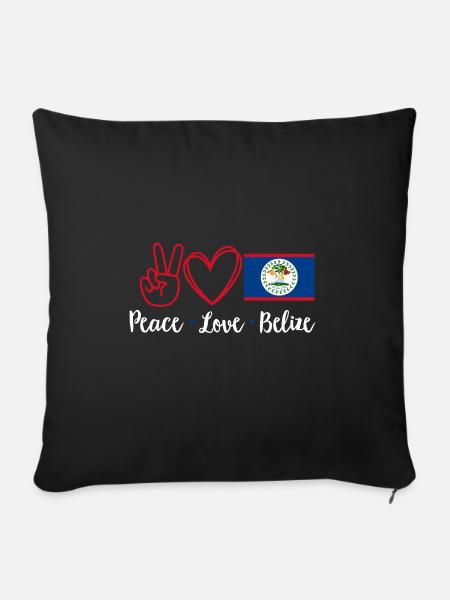 Belize Flagge Belizer - Sofakissenbezug 45 x 45 cm - Schwarz