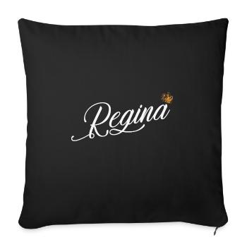 Regina Custom Name for Women Kids Toddlers - - Sofa pillowcase 17,3'' x 17,3'' (45 x 45 cm) - black - Front