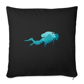 Ocean Diver - Housse de coussin décorative 45 x 45 cm - noir - Devant