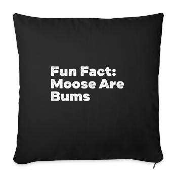 Moose Are Bums Funny Animal Pun Humour Animal Meme - Housse de coussin décorative 45 x 45 cm - noir - Devant