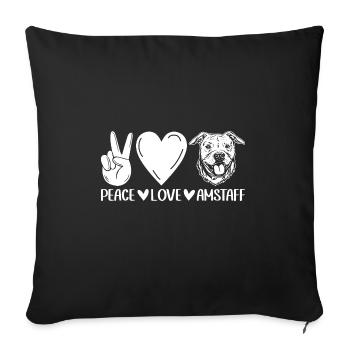 American Staffordshire Bull Terrier Staffy Dog - Sofa pillowcase 17,3'' x 17,3'' (45 x 45 cm) - black - Front