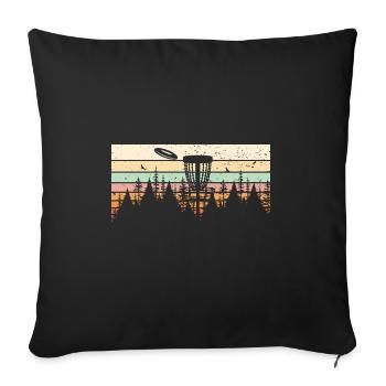 Discgolf Disc Golf Frisbee - Sofa pillowcase 17,3'' x 17,3'' (45 x 45 cm) - black - Front
