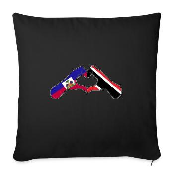 Trinidad and Tobago flag - Sofa pillowcase 17,3'' x 17,3'' (45 x 45 cm) - black - Front