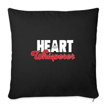 Cardiologue Échographie médicale Échographie - Housse de coussin décorative 45 x 45 cm - noir - Devant