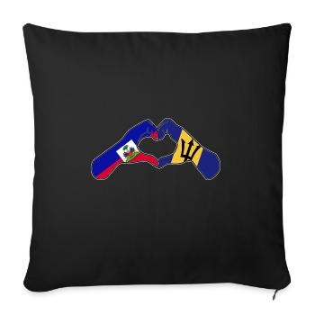 Barbados flag Barbadian bayan - Sofa pillowcase 17,3'' x 17,3'' (45 x 45 cm) - black - Front