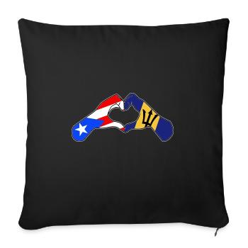 Barbados flag Barbadian bayan - Sofa pillowcase 17,3'' x 17,3'' (45 x 45 cm) - black - Front