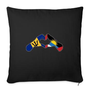 Flag of Antigua and Barbuda - Sofa pillowcase 17,3'' x 17,3'' (45 x 45 cm) - black - Front