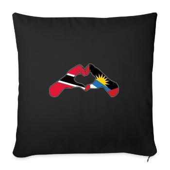 Drapeau d’Antigua-et-Barbuda - Housse de coussin décorative 45 x 45 cm - noir - Devant